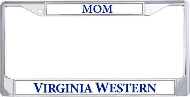 Virginia Western Mom Metal License Plate Frame in Flat - ONLINE ONLY