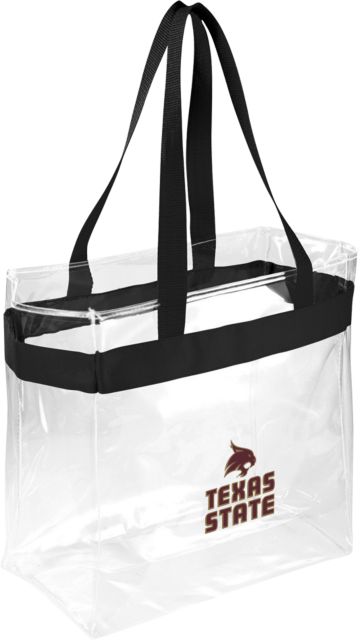 Texas State Game Day Clear Stadium Tote Texas State Logo Stacked - ONLINE ONLY
