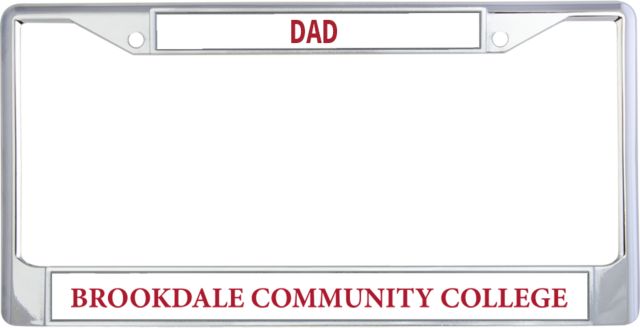 Brookdale Dad Metal License Plate Frame in Brookdale Community College - ONLINE ONLY