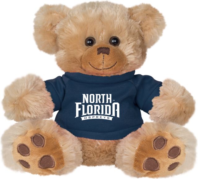 North Florida Plush Big Paw 8 1/2 inch Bear w/Navy Shirt UNF Primary Mark - ONLINE ONLY
