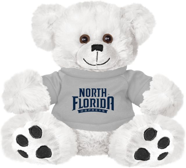 North Florida Plush Big Paw 8 1/2 inch Bear w/Grey Shirt UNF Primary Mark - ONLINE ONLY