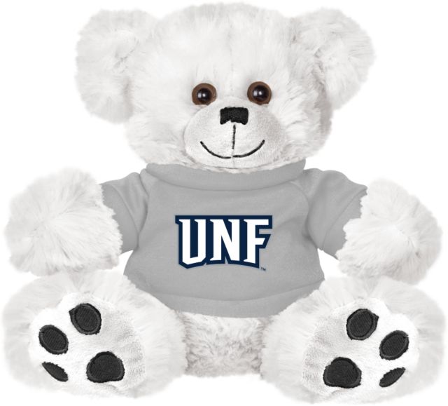 North Florida Plush Big Paw 8 1/2 inch Bear w/Grey Shirt UNF Monogram - ONLINE ONLY