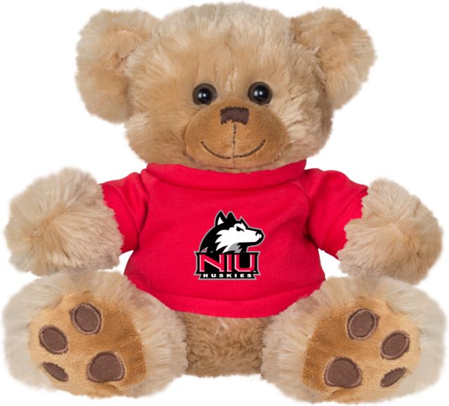 Northern Illinois Plush Big Paw 8 1/2 inch Bear w/ Shirt Primary Mark - ONLINE ONLY