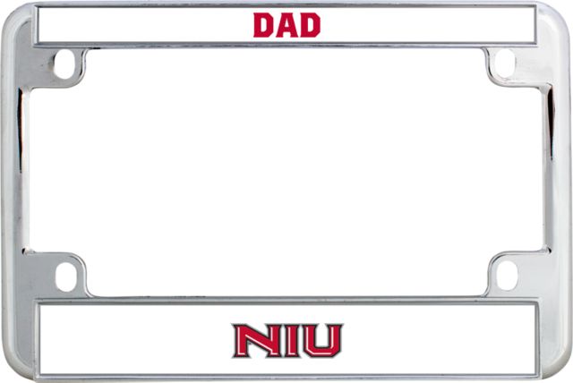 Northern Illinois Metal Motorcycle License Plate Frame in Primary Wordmark - ONLINE ONLY