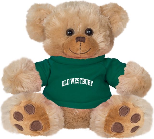 SUNY Old Westbury Plush Big Paw 8 1/2 inch Bear w/Dark Green Shirt Old Westbury Arched - ONLINE ONLY