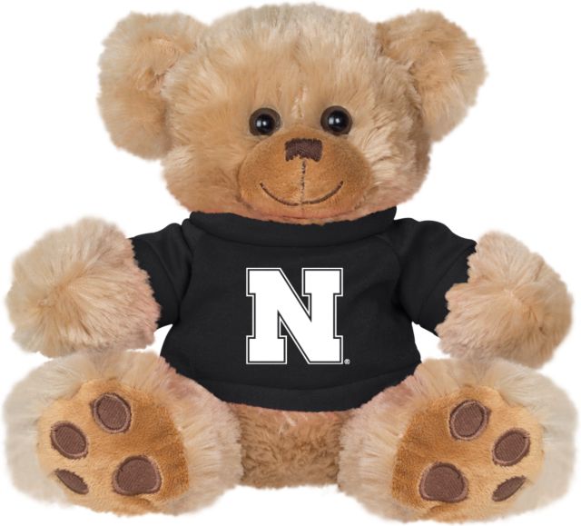 Nebraska Plush Big Paw 8 1/2 inch Bear  w/ Shirt University of Nebraska Primary Mark - ONLINE ONLY