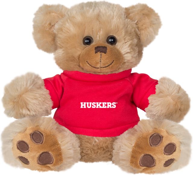 Nebraska Plush Big Paw 8 1/2 inch Bear w/Shirt Huskers - ONLINE ONLY