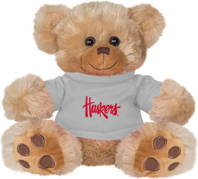 Nebraska Plush Big Paw 8 1/2 inch Bear w/Shirt Huskers Script - ONLINE ONLY