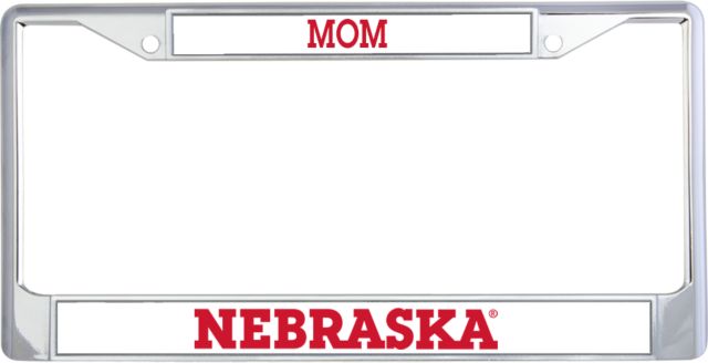 Nebraska Mom Metal License Plate Frame in Nebraska - ONLINE ONLY