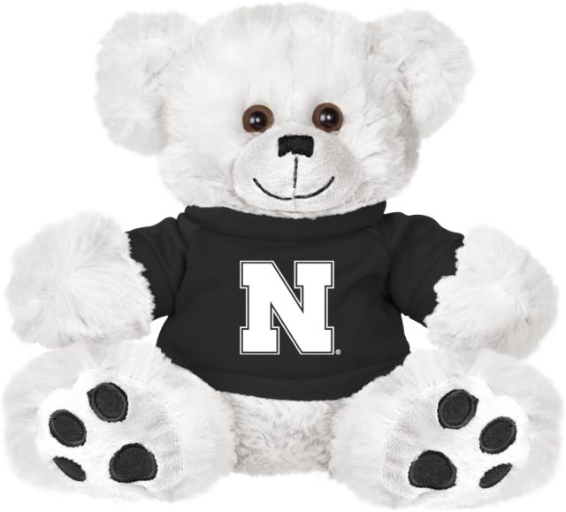 Nebraska Plush Big Paw 8 1/2 inch Bear  w/ Shirt University of Nebraska Primary Mark - ONLINE ONLY