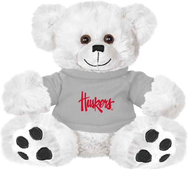 Nebraska Plush Big Paw 8 1/2 inch Bear w/Shirt Huskers Script - ONLINE ONLY