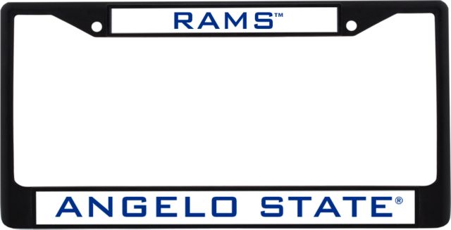 Angelo State Metal License Plate Frame in Rams - ONLINE ONLY