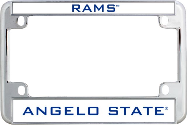 Angelo State Metal Motorcycle License Plate Frame in Rams - ONLINE ONLY
