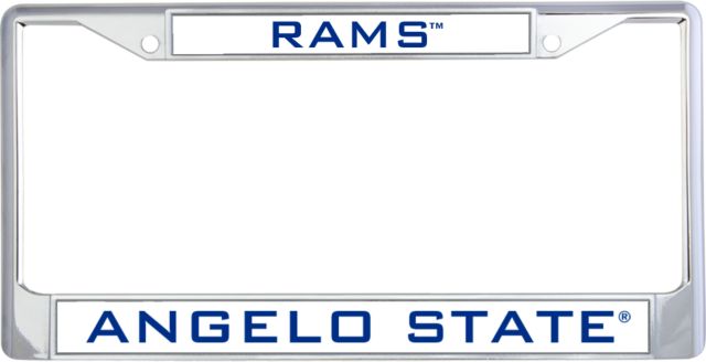 Angelo State Metal License Plate Frame in Rams - ONLINE ONLY