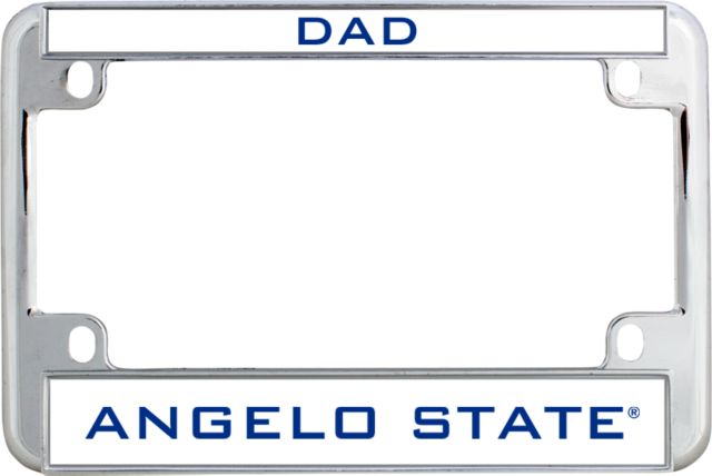 Angelo State Metal Motorcycle License Plate Frame in Dad - ONLINE ONLY