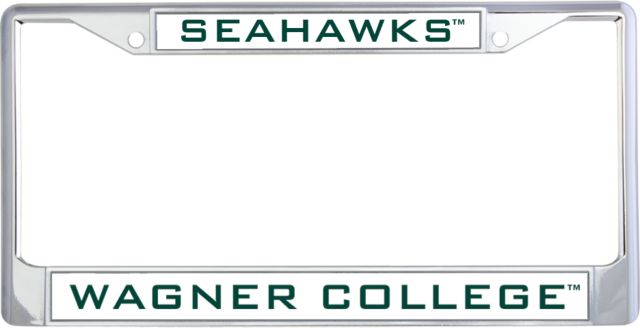 Wagner College Metal License Plate Frame in Seahawks - ONLINE ONLY