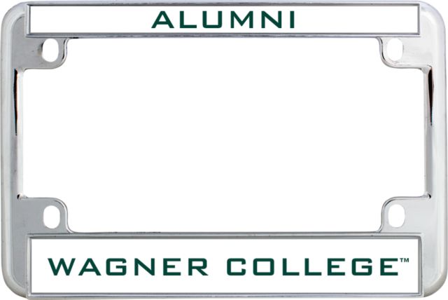 Wagner College Metal Motorcycle License Plate Frame in Alumni - ONLINE ONLY