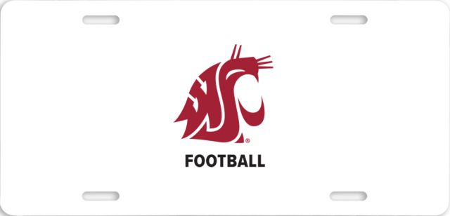 Washington State License Plate WSU Football - ONLINE ONLY