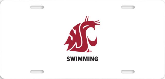 Washington State License Plate WSU Swimming - ONLINE ONLY