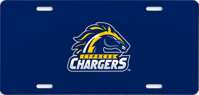Cypress College License Plate Cypress Chargers Logo - ONLINE ONLY