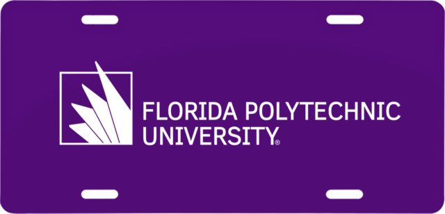 Florida Poly Univ License Plate Primary Mark - 1 Color - ONLINE ONLY