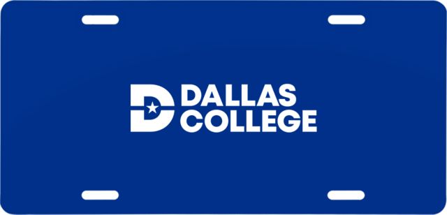 Dallas College License Plate Primary Mark - ONLINE ONLY
