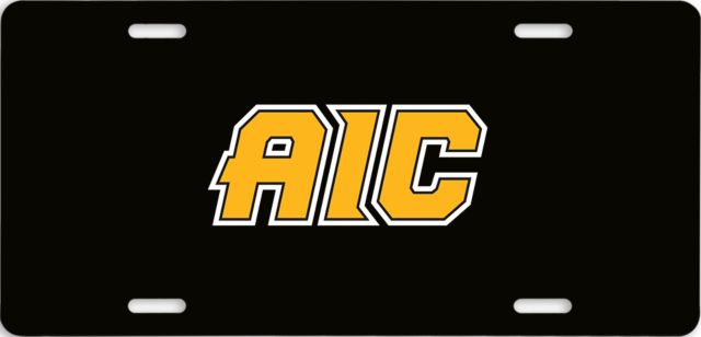 American International License Plate AIC Primary Athletic Mark - ONLINE ONLY