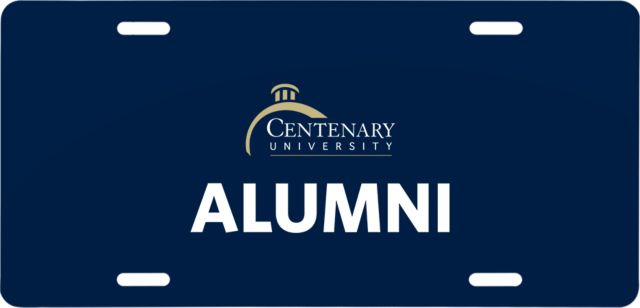 Centenary Univ License Plate Alumni - ONLINE ONLY