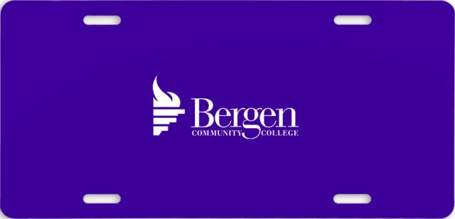 Bergen CC License Plate Bergen Community College Wordmark - ONLINE ONLY