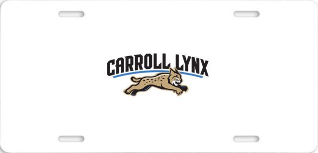 Carroll CC License Plate Carroll - Leaping Lynx Arched Wordmark - ONLINE ONLY