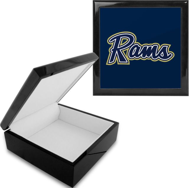 Shepherd Ebony Accessory Box With 6 x 6 Tile Rams Logo - ONLINE ONLY