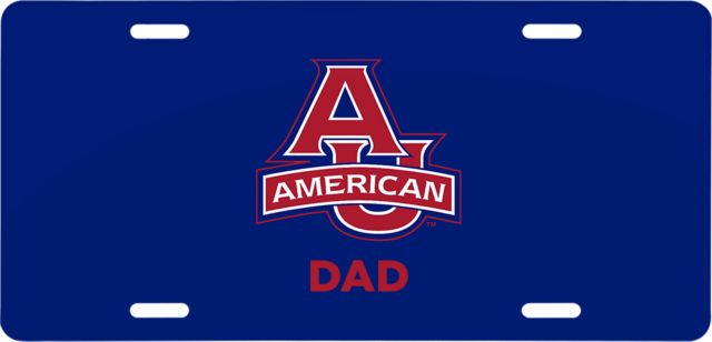 American University License Plate Dad - ONLINE ONLY
