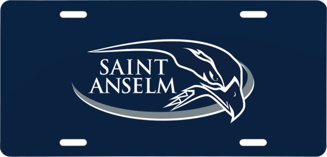 Saint Anselm License Plate Athletic Mark Hawk Head - ONLINE ONLY