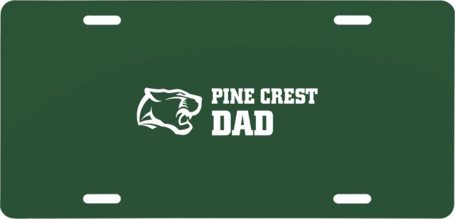 Pine Crest License Plate Dad Panther Head - ONLINE ONLY