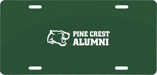 Pine Crest License Plate Alumni Panther Head - ONLINE ONLY