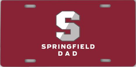 Springfield College License Plate Dad - ONLINE ONLY