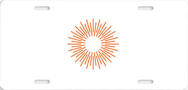 Ethical Culture License Plate ECFS Sun Icon - ONLINE ONLY