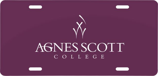 Agnes Scott License Plate Primary Mark - ONLINE ONLY