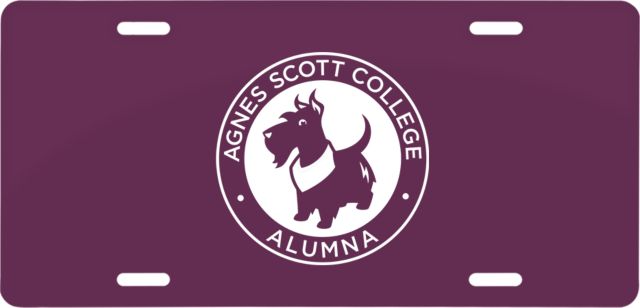 Agnes Scott License Plate Alumna - ONLINE ONLY