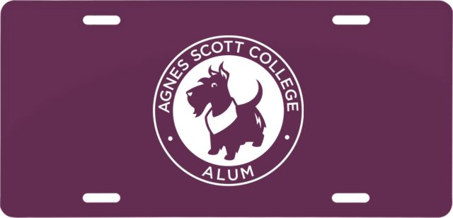 Agnes Scott License Plate Alum - ONLINE ONLY
