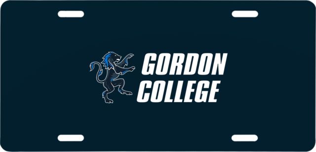 Gordon License Plate Gordon College Horizontal - ONLINE ONLY