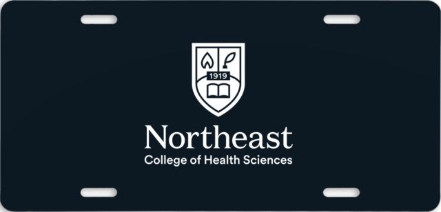 NE College of Health License Plate Northeast College Stacked - ONLINE ONLY