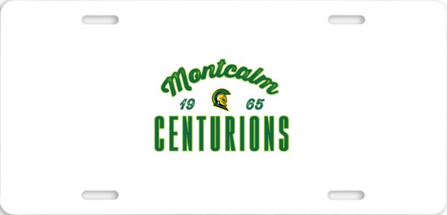 Montcalm License Plate Montcalm Centurions Est 1965