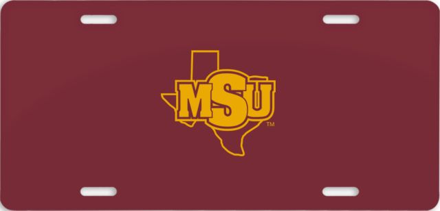 Midwestern State License Plate MSU Logo - ONLINE ONLY