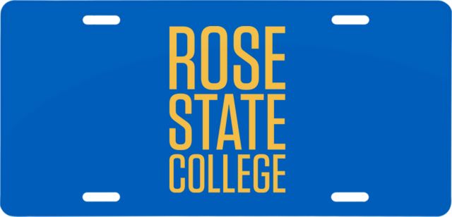 Rose State License Plate Primary Mark - ONLINE ONLY