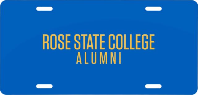 Rose State License Plate Alumni - ONLINE ONLY
