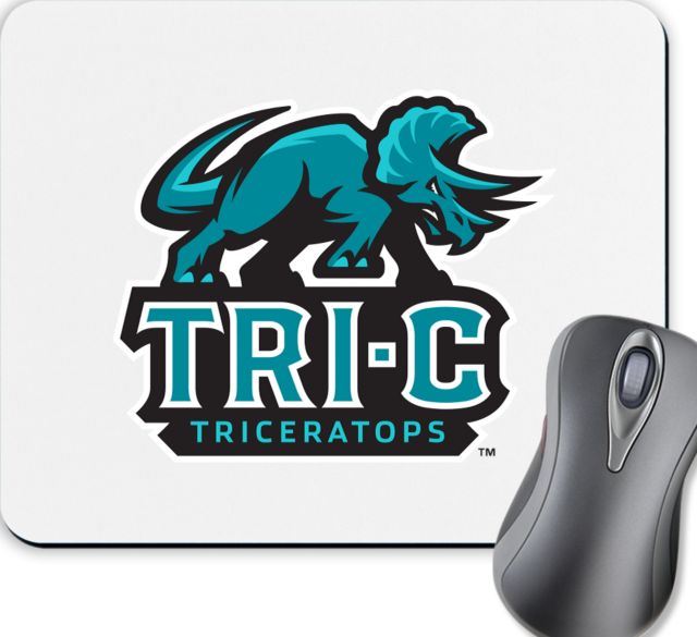 Cuyahoga CC Full Color Mousepad Tri-C Triceratops Primary Mascot Mark - ONLINE ONLY