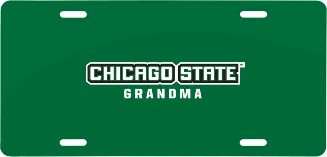 Chicago State License Plate Grandma - ONLINE ONLY