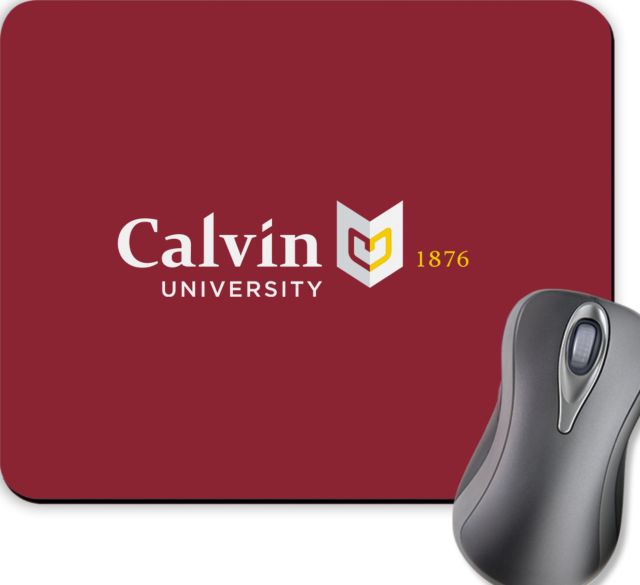 Calvin Univ Full Color Mousepad University Logo 1876 Horizontal - ONLINE ONLY