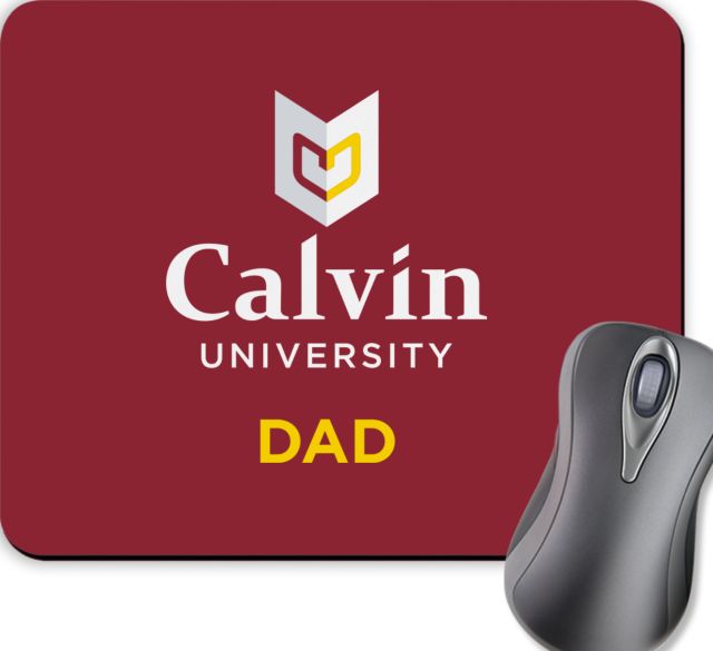 Calvin Univ Full Color Mousepad Dad University Logo Vertical - ONLINE ONLY
